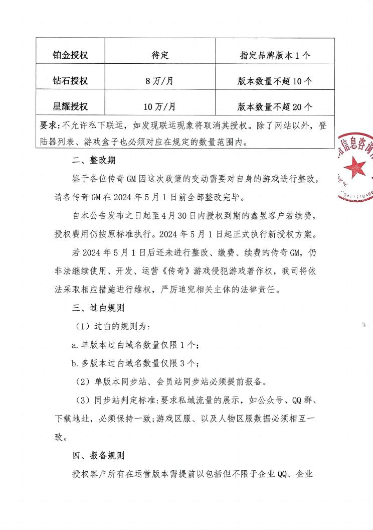 图片[2]-关于《传奇》授权政策调整通知-公告讯息论坛-信息社区-传奇岛bbs.mird.cn